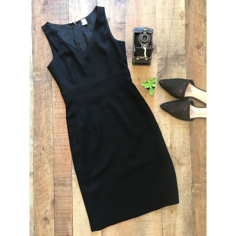 SOLD J.Crew Black Wool Sleeveless Dress Classic - Picture 1 of 7